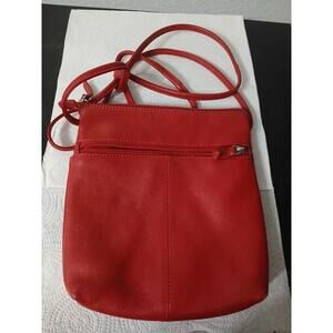 iLi New York Crossbody Red Leather RFID Purse Bag